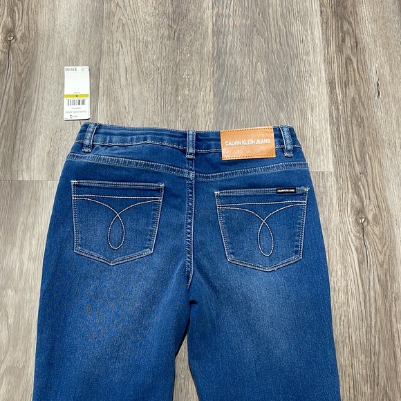 NWT Calvin Klein Jeans size 14 girl mid-rise skinny blue jeans - Picture 7 of 14